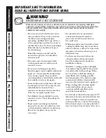 Предварительный просмотр 6 страницы GE JKP85 Series Owner'S Manual