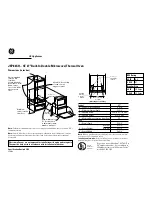 GE JKP86SH Dimension Manual предпросмотр