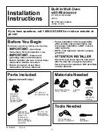 Preview for 1 page of GE JKP90 Installation Instructions Manual