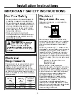 Preview for 2 page of GE JKP90 Installation Instructions Manual