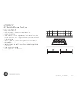 Preview for 2 page of GE JP202DWW Dimensions And Specifications