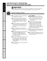 Preview for 2 page of GE JP202DWW Owner'S Manual & Installation Instructions