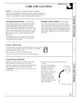 Предварительный просмотр 23 страницы GE JP389 Use And Care Manual