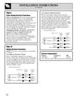 Предварительный просмотр 34 страницы GE JP389 Use And Care Manual