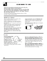 Preview for 8 page of GE JP392R Use And Care Manual