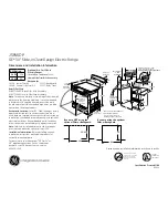 GE JSP46DP Dimensions And Installation Information предпросмотр