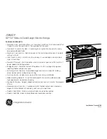 Предварительный просмотр 2 страницы GE JSP46DP Dimensions And Installation Information