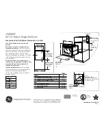 Preview for 1 page of GE JT1000DFBB Dimensions And Installation Information