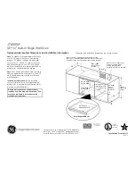 Preview for 2 page of GE JT1000DFBB Dimensions And Installation Information