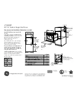 Preview for 1 page of GE JT3000SF Dimensions And Installation Information