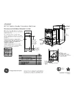 Preview for 1 page of GE JT5500SFSS Dimensions And Installation Information