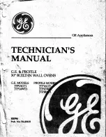 Preview for 1 page of GE JTP13GT1 Technician Manual