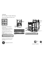 Preview for 1 page of GE JTP55DP Dimensions And Installation Information