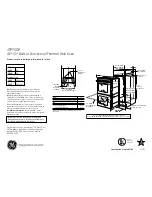 Preview for 1 page of GE JTP75DP Dimensions And Installation Information