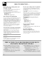 Preview for 2 page of GE JTP85 Use And Care Manual