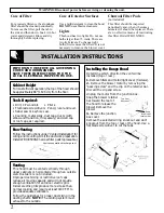 Preview for 2 page of GE JV356 30 Use And Installation Manual