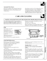 Предварительный просмотр 3 страницы GE JV394 Use And Care & Installation Manual