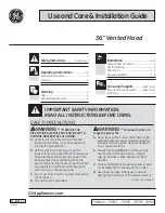 GE JV694SBB Use And Care & Installation Manual предпросмотр