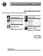 Preview for 1 page of GE JVB93 Use And Care & Installation Manual