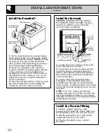 Preview for 10 page of GE JVB93 Use And Care & Installation Manual