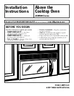 GE JVM1500 Series Installation Instructions Manual preview