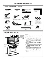 Preview for 7 page of GE JVM1790SK - Profile 1.7 cu. Ft. Convection Microwave Installation Instructions Manual