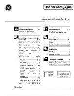 Preview for 1 page of GE JVM192K Use And Care Manual