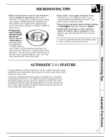 Preview for 7 page of GE JVM192K Use And Care Manual