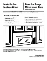 GE JVM3670BFBB Installation Instructions Manual preview