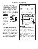 Preview for 2 page of GE JX7230DLWW Installation Instructions Manual