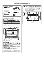 Preview for 2 page of GE JX827 Installation Instructions Manual