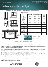 GE Kleenmaid Arctica PSG29IBS Manual preview