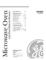 GE KOG-1MOT Owner'S Manual preview