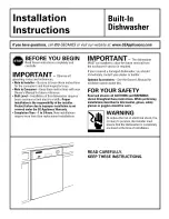 Предварительный просмотр 1 страницы GE L0523252 Installation Instructions Manual