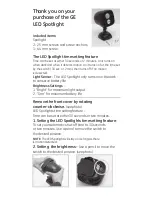 Preview for 3 page of GE LED Spotlight User Manual