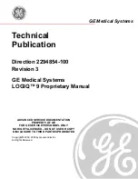 GE LOGIQ 9 Technical Manual предпросмотр