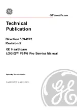 Preview for 1 page of GE LOGIQ P6 Series Service Manual