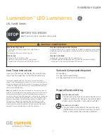 Предварительный просмотр 1 страницы GE Lumination LPL GenB Series Installation Manual