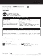 Предварительный просмотр 1 страницы GE Lumination LRX Series Installation Manual