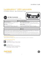 Preview for 1 page of GE Lumination RC Series Installation Manual