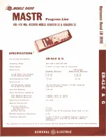 Preview for 1 page of GE MASTER Progress 4ER42E10-33 Maintenance Manual