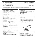 Preview for 8 page of GE MBC12 and Owner'S Manual And Installation Instructions