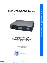 GE MDS 4790 Series Installation & Operation Manual preview