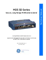 Preview for 1 page of GE MDS SD Series Technical Manual