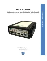 GE MDS TD220MAX Technical Manual preview