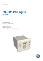 GE MiCOM P40 Agile Technical Manual preview