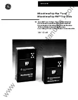 Preview for 1 page of GE MicroVersaTrip Plus RMS9C Series User Manual