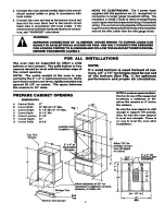 Предварительный просмотр 2 страницы GE Microwave Oven Installation Instructions