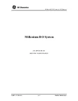 Preview for 38 page of GE MILLENIUM  OSMONICS MILLENIUMTM REVERSE OSMOSIS UNIT Operation And Maintenance Manual