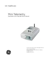 Предварительный просмотр 1 страницы GE Mini Telemetry Operation And Maintenance Manual